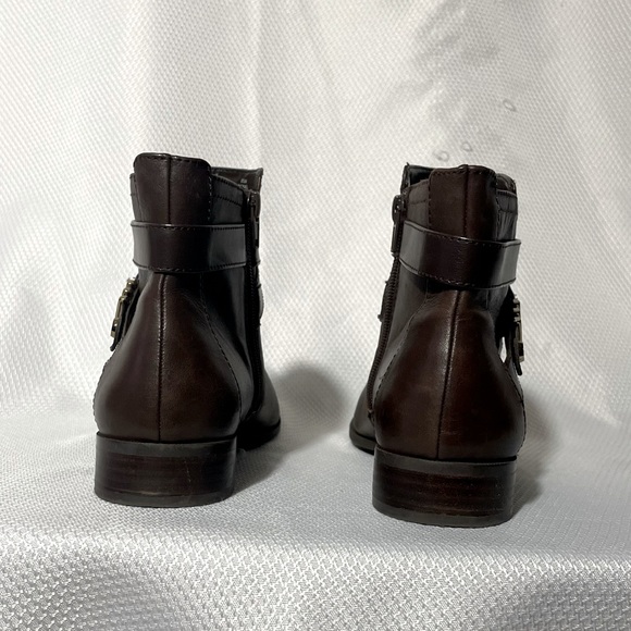 Ann Klein Flex Brown Leather Bootie Size 8 1/2 - Picture 6 of 8